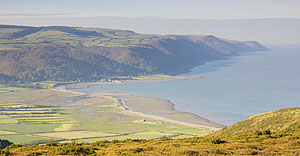 Porlock Bay and Foreland Point from the car park on Bossington Hill